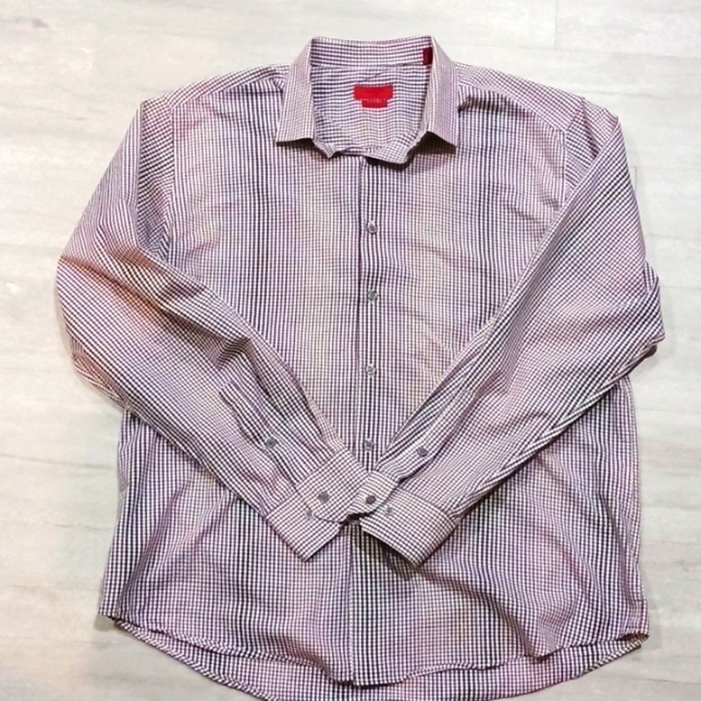 Alanfi Men's Slim-Fit  Easy-Care Business Casual Button Down Shirt. Size Xl. - Picture 3 of 12